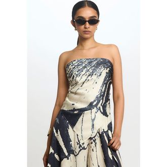 Diarrablu Moussor Scarf Top Castle Hill in Castle Hill Noir at Nordstrom