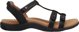 Taos Womens Trophy 2 Strappy Leather Sandals In Black Emboss