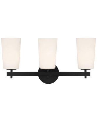 Crystorama Colton 3-Light Black Wall Mount