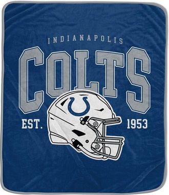 Pegasus Sports Indianapolis Colts Nfl Team Vintage Helmet Fleece Throw