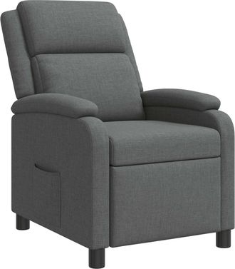 vidaXL Recliner Gris Oscuro Tela Vidaxl
