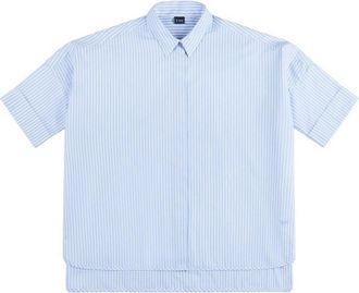 Fay Shirt In Blue Striped Stretch Cotton