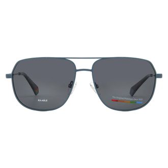 Polaroid Polarized Grey Pilot Unisex Sunglasses PLD 6195/S/X 0FLL/M9 58