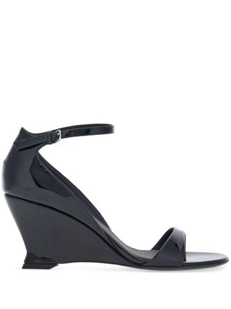Ferragamo 70mm patent-finish leather sandals - women - Patent Calf Leather/Goat Skin - 10.5C - Black