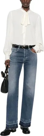 Twinset Overhemden, Dames, Wit, S, Blouses