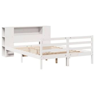 Berkfield Home Decorative Bookcase Bed without Mattress White 160x200 cm Solid W