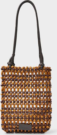Staud Womens Baja small beaded bucket bag