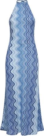 MC2 Saint Barth Rachel Maxi Jurk - Dames - Maxi kleedjes - Blauw - L - Polyester - Kleedjes
