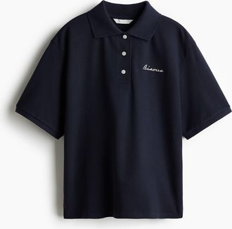 H&M Poloshirt - Marineblau/Bisous