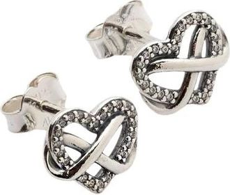 Pandora Pendientes de Coraz&oacute;n Infinito Brillantes - Accessories - Mujer - Blanco - ONE SIZE