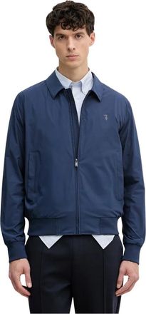 Trussardi Korte Jas - Heren - Bomber jackets - Blauw - XL - Polyester - Jassen
