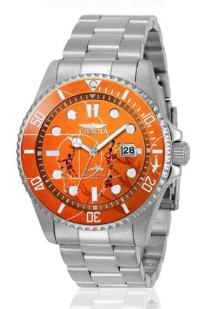 Invicta Pro Diver 51057 Herenhorloge - Quartz Uurwerk - Roestvrij Staal met Oranje Wijzerplaat - 43 mm - Summerville