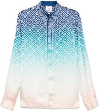 Casablanca Gradient Effect Shirt - Heren - Casual Overhemden - Veelkleurig - M - Katoen - Overhemden
