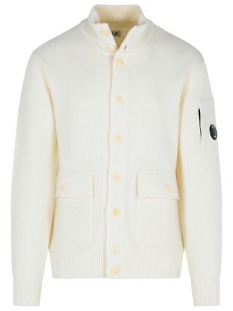C.P. Company C. P. Company Grs White Wool Blend Sweater