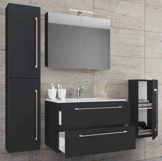 VCM 5-piece washbasin washbasin Badinos SC in Black