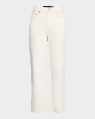 Veronica Beard Dylan High-Rise Straight Ankle Jeans