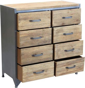 Milani Home Dami - cassettiera in legno e acciaio