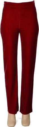 Moschino Red Straight Flat Front Pants