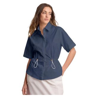 Kocca Shirts, female, Blue, Size: M Profession waist defined blouse