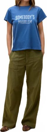 Daydreamer Somebodys Problem Tee In Denim Blue