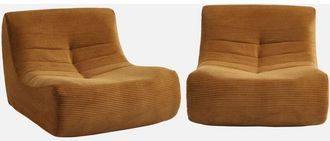 Sweeek Sweeek - Sof&aacute; Modular De Pana, 2 Plazas, Sokol Pana, Mostaza, 91x105x72 Cm