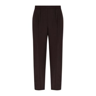 Lacoste Wide Trousers, female, Brown, Size: XS Crisp Crease Trousers