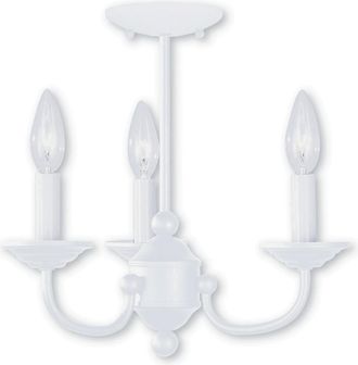 Livex Lighting Livex Home Basics 3-Light White Mini Chandelier