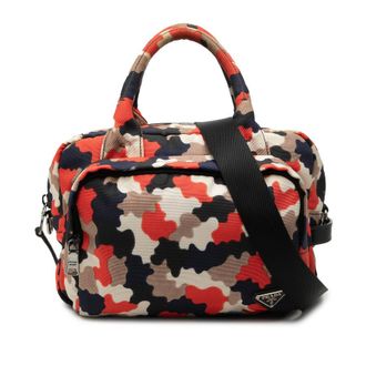 Prada Pre-owned Prada Canvas Camouflage Cordura Satchel Unisex J59ESQ2B8YYHHXGS