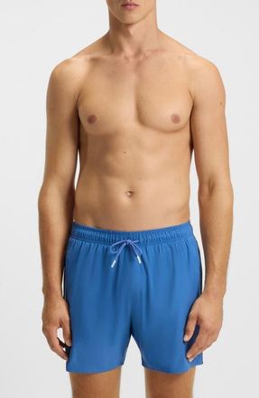 BOSS Iconic Side Stripe Swim Trunks in Bright Blue at Nordstrom, Size Xx-Large