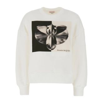 Alexander McQueen Felpe - female - Alexander McQueen - Sweatshirts - White - 2XS - Sweatshirts & Hoodies