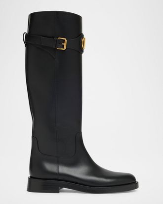 Valentino Garavani VLogo Signature Leather Boots