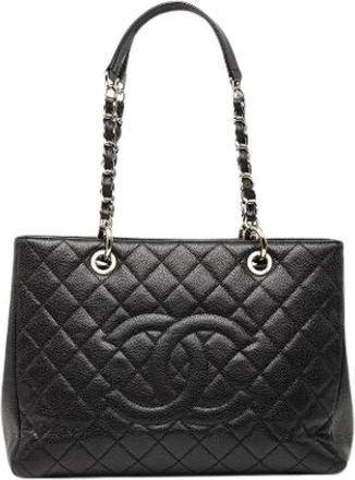 Chanel Pre-owned Grand Shopping Tote - Dames - Vintage Shopper - Zwart - ONE Size - Leer - Vintage