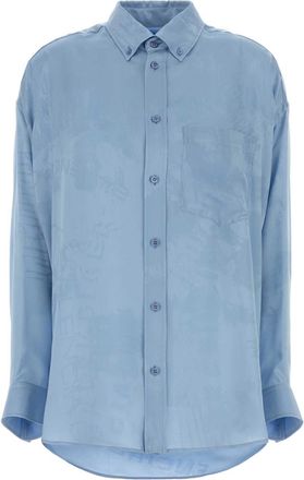 Balenciaga Light Blue Silk Shirt
