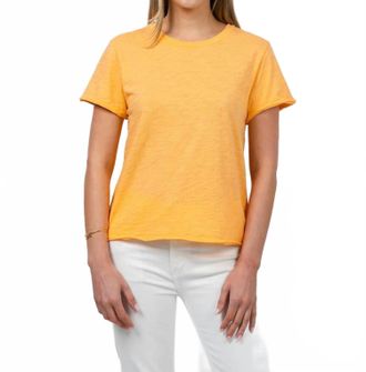 Elliott Lauren Silvie Short Sleeve Tee In Creamsicle
