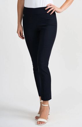 Joseph Ribkoff Straight Leg Pull On Cropped Pants In Midnight Blue