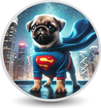 OEM &iexcl;super Pug Al Rescate Moneda Plateada De 1 Oz