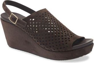 Pedro Garcia Alvara Slingback Wedge Sandal in Brown Castoro at Nordstrom, Size 37.5