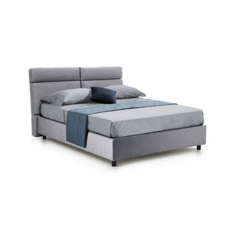 Dmora Cama Doble Asica, Cama Doble Con Colch&oacute;n Incluido, Desenfundable Hecho En Italia, Con Almacenamiento, Gris