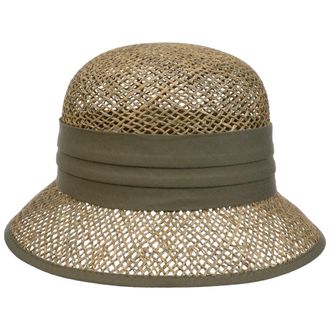 Seeberger Seagrass Straw Cloche Hat Women - Beach Sun Garden Summer Spring-Summer - One Size Olive