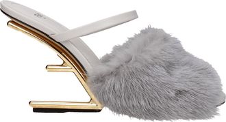 Fendi Sandali First Donna Visone Grigio/Grigio Chiaro