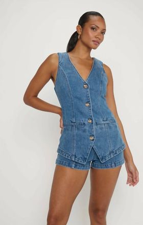 Show me your Mumu Venture Out Romper In Ripple Indigo