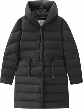 Woolrich Ellis Lange Jas - Heren - Winterjassen - Zwart - S - Leer - Jassen