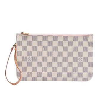 Louis Vuitton Pre-owned Clutches, female, White, Size: ONE SIZE Pre-owned Damier Azur Pouch