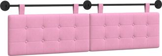 vidaXL Cabecero Colgante Rosa Tela Vidaxl