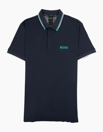HUGO BOSS Mens Hugo Boss Paddy Pro S/s Polo Navy 403 - Black - Size: 36