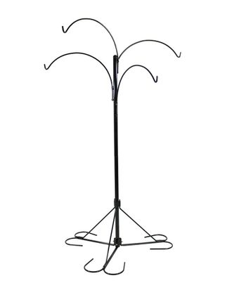 Sunnydaze 4-Arm Hanging Flower Plant Basket Stand With Adjustable Arms 84In Tall