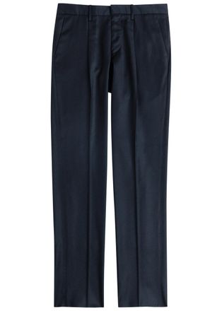Lardini Wool and Cashmere-blend Trousers - Navy - 54 (W38 / Xxl)