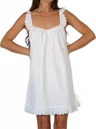 Shani Bar Monaco Cotton Mini Dress In White