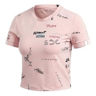 adidas (WMNS) adidas R.Y.V. T-Shirt Asia Sizing Pink Black GD3059