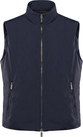 Moorer Zacht Gilet met Ritssluiting - Heren - Bodywarmers - Blauw - S - Jassen